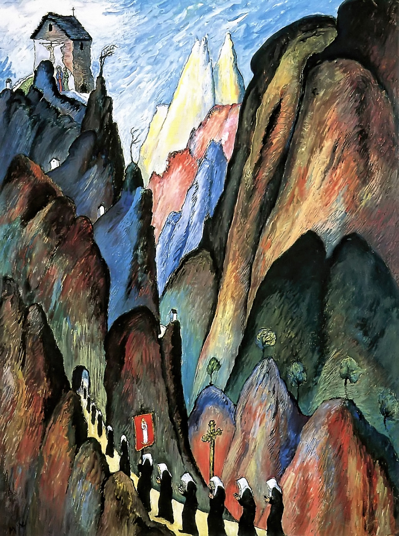 We come unto Christ through the covenant path. Marianne von Werefkin, The Way of the Cross II, 1921. Museo Comunale d’Arte Moderna, Asconda. Permission granted by Cutler Miles Art Gallery, cutlermiles.com. © Cutler Miles Art Gallery.