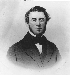 As editor of The Prophet newspaper in New York City, Samuel Brannan advocated fiercely for Joseph’s candidacy. Courtesy of the Bancroft Library, University of California, Berkeley.