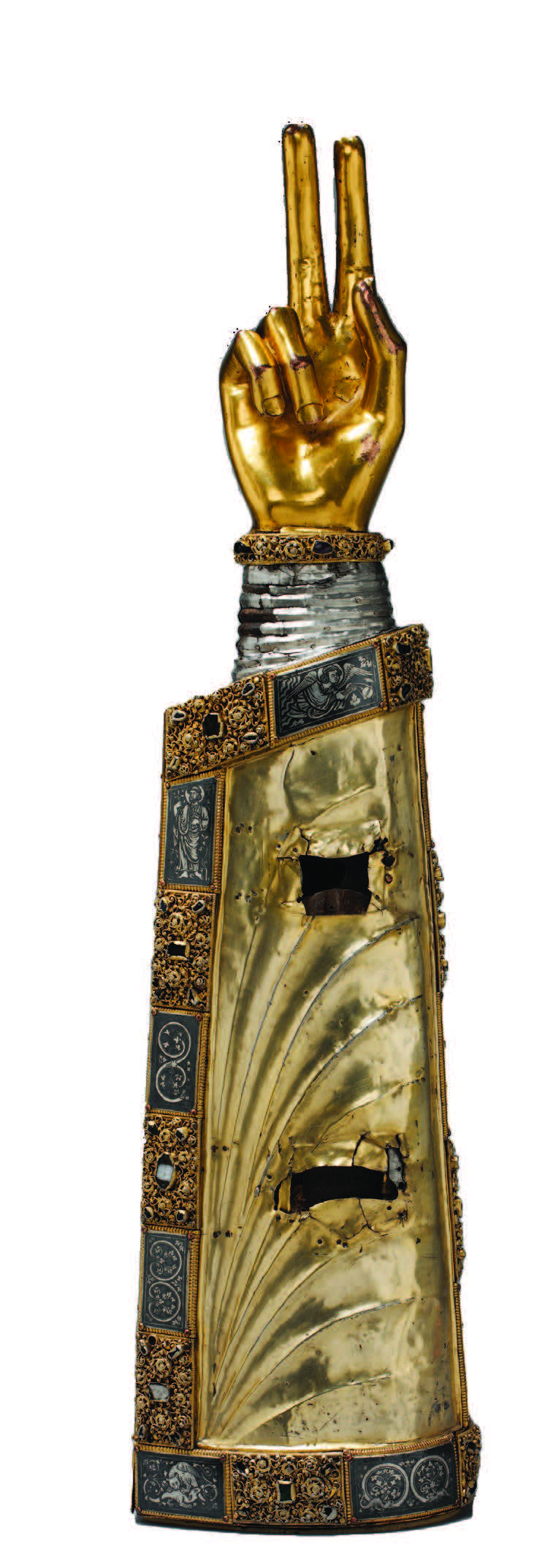 Relics provided a material connection to the presence of holy beings whose spirits were with God. Arm reliquary, ca. 1230. The Metropolitan Museum of Art, New York, The Cloisters Collection, 1947.