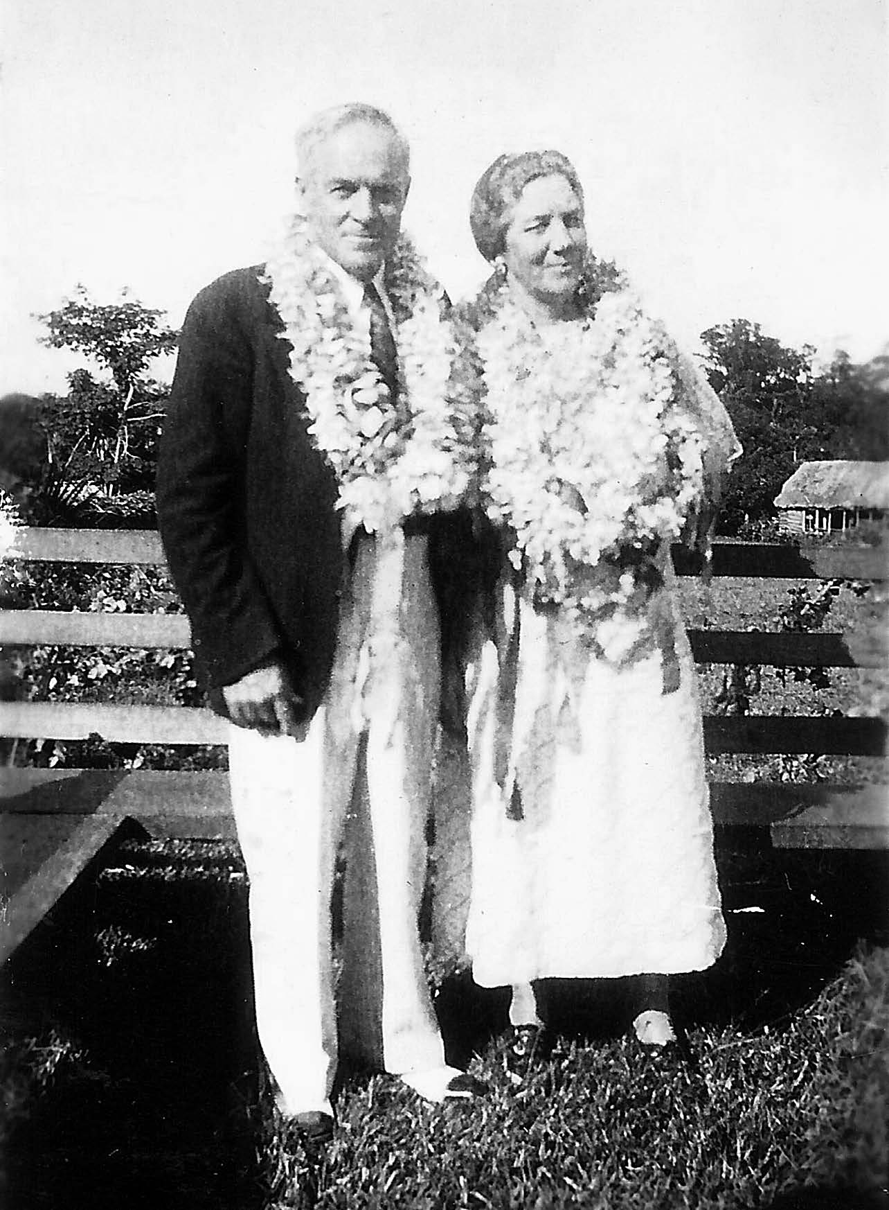 After sixteen years of service as temple president and matron, William and Olivia Waddoups were released. Their lives would remain intertwined with temple work in Polynesia until their passing. Courtesy of Stephen Kelsey.