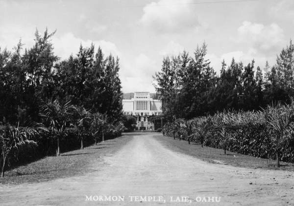 photo of the road to the hawaii temple
