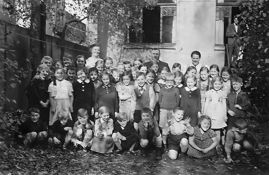 a large group of children