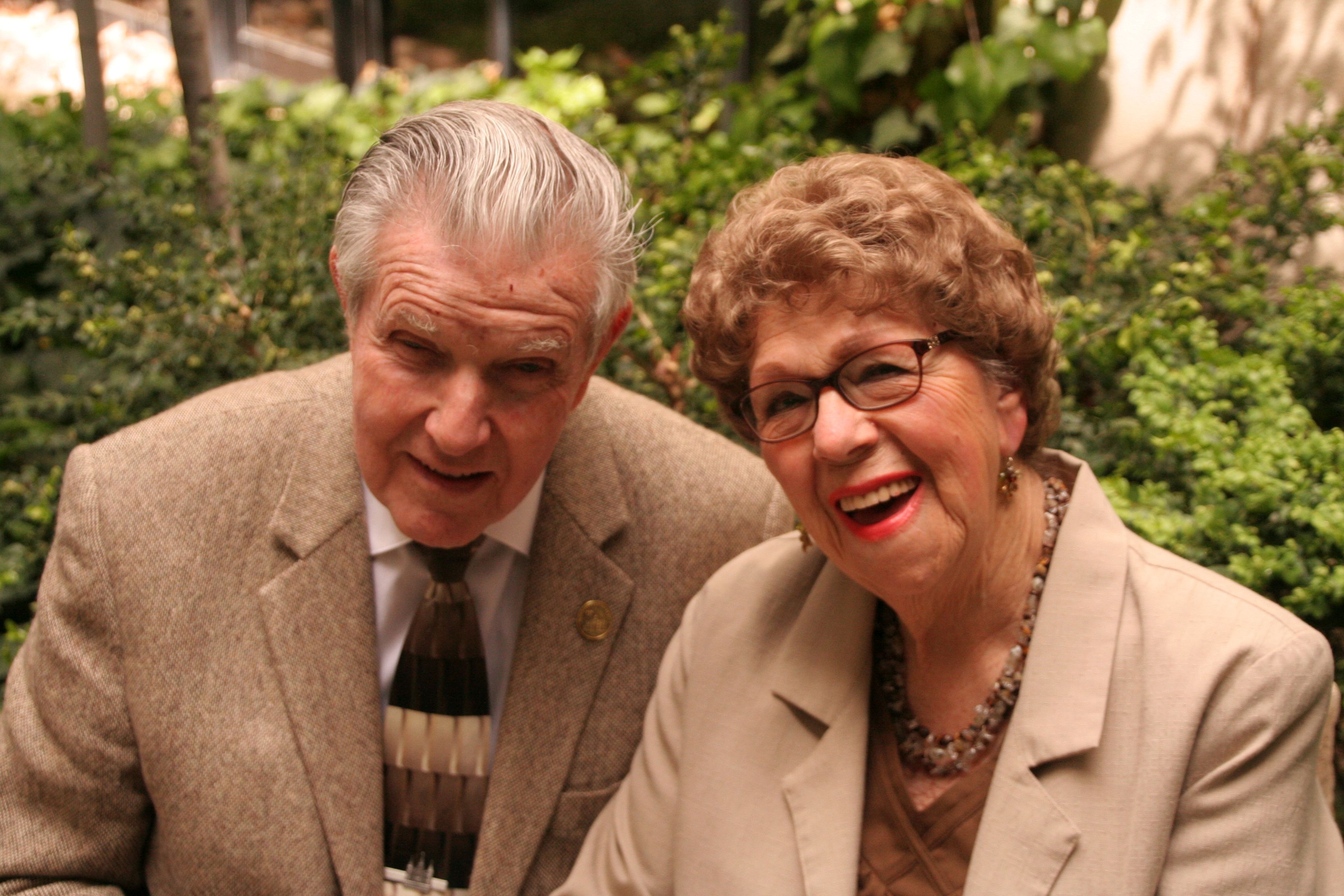 husband and wife seated together