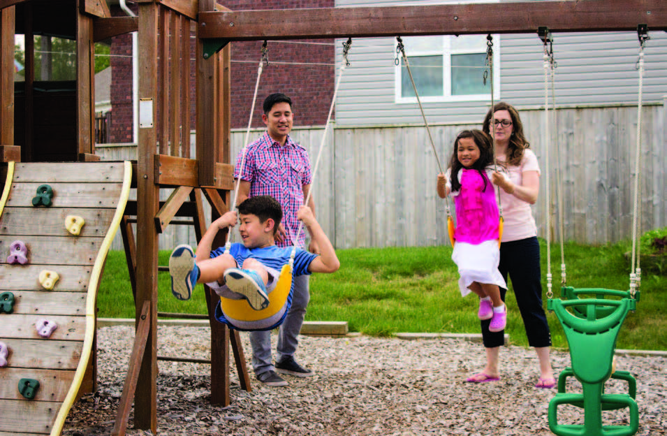 Choo Family on the swings