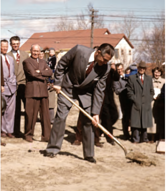 Stake President N. Eldon Tanner digging