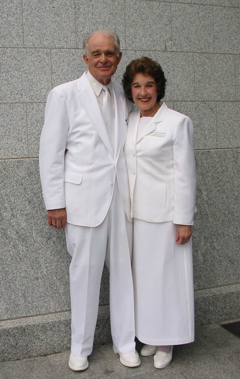 husband and wife is white clothing