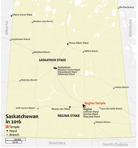 Map showing Saskatchewan