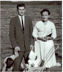 woman and her family at her baptism