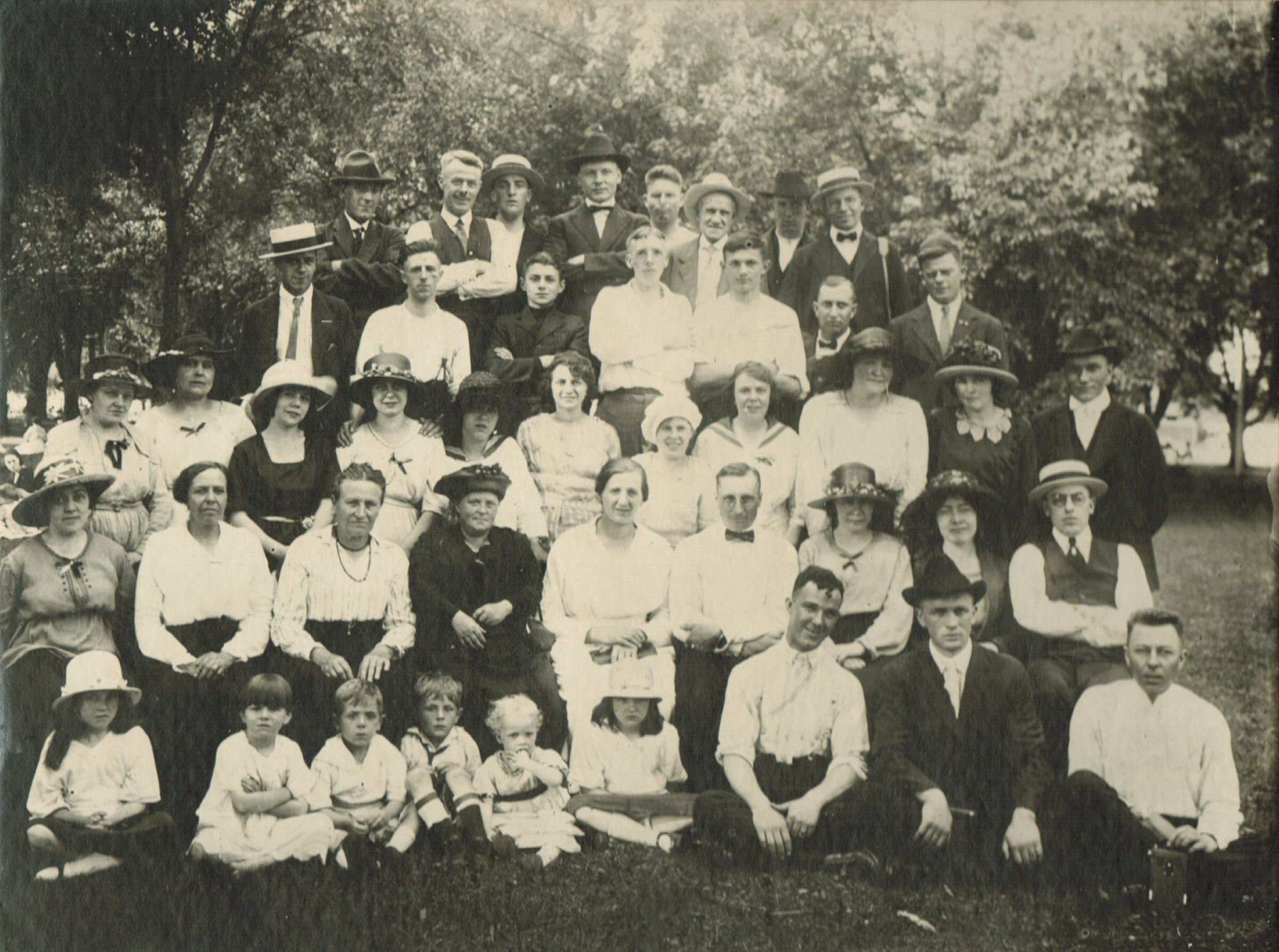 lots of people gathered together at a park