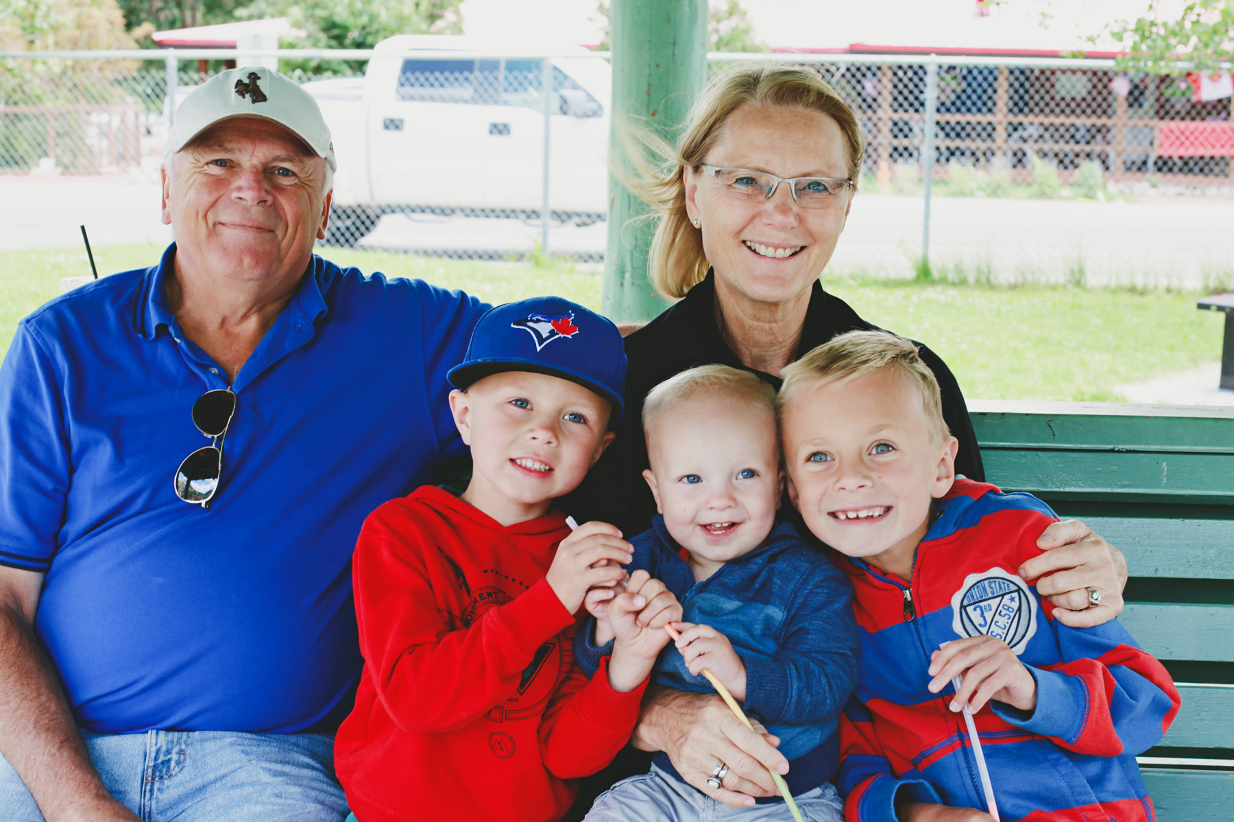 grandparents with their grandkids