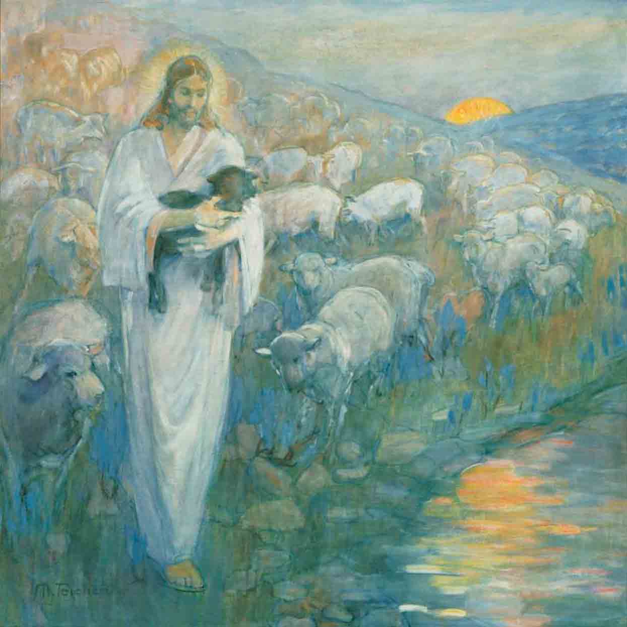 Rescue of the Lost Lamb painting