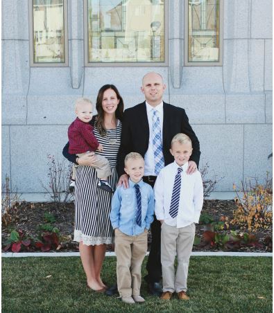 Family at the temple