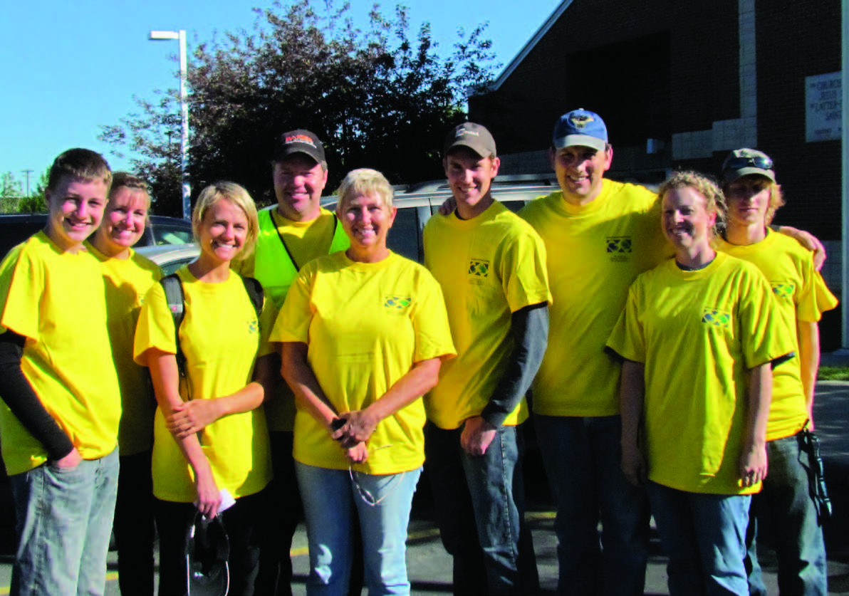 people in yellow shirts