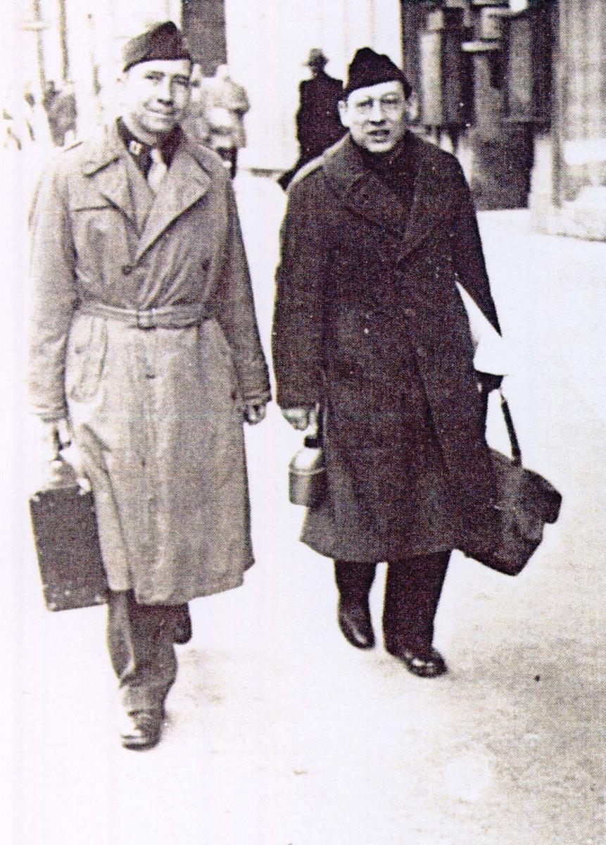 two men walking