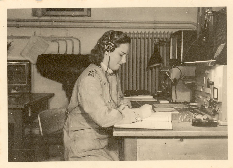 woman sending Morse Code