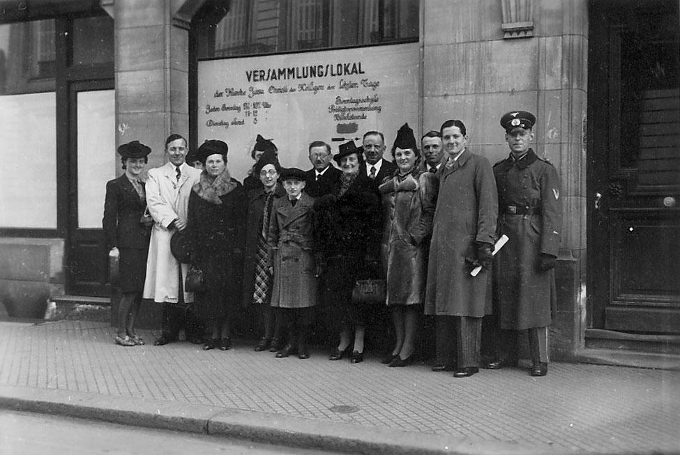 several people standing outside