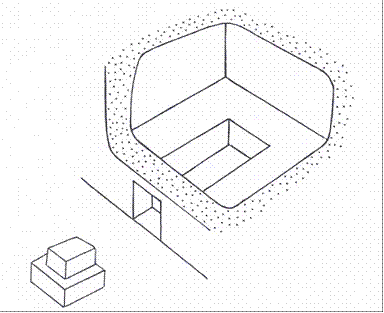 "Proposed design of the tomb in which the body of Jesus was laid"