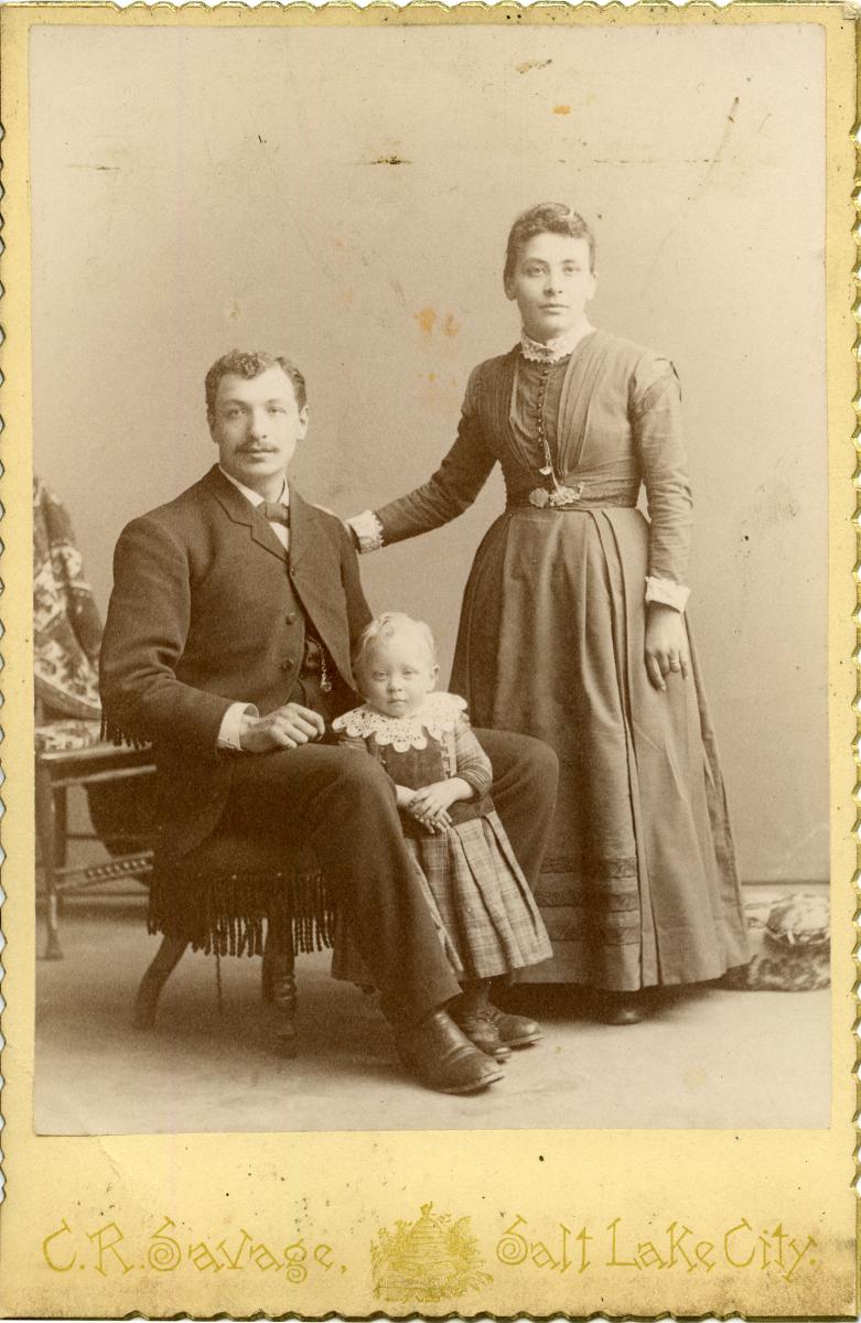 Adolf and Elise Haag with their son Wilford, probably 1891