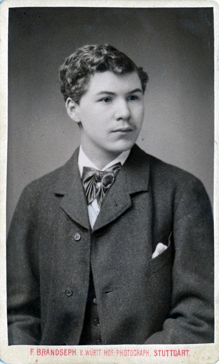 Julius Gottlieb Emil Haag (1865-1944), twin brother of Adolf Haag, age 18