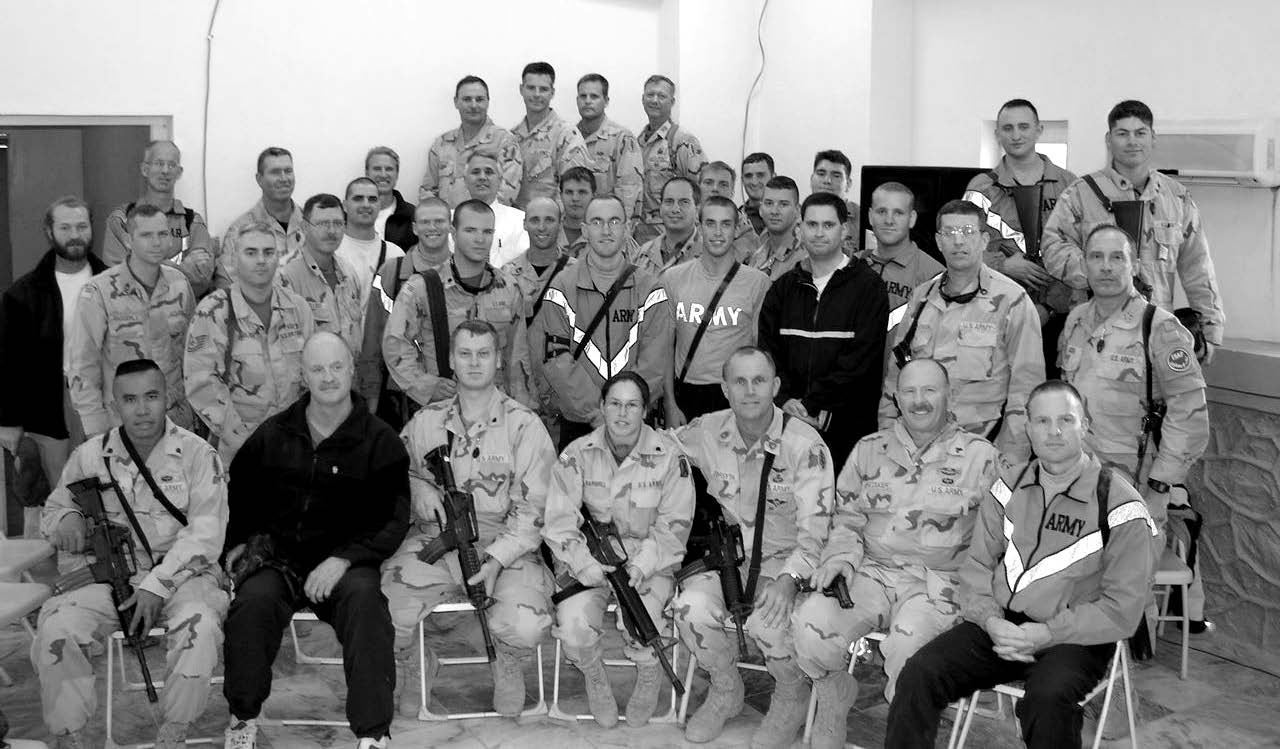 Bagram service member group in Afghanistan prior to the creation of the Kabul Afghanistan Military District. Courtesy of William Jackson.