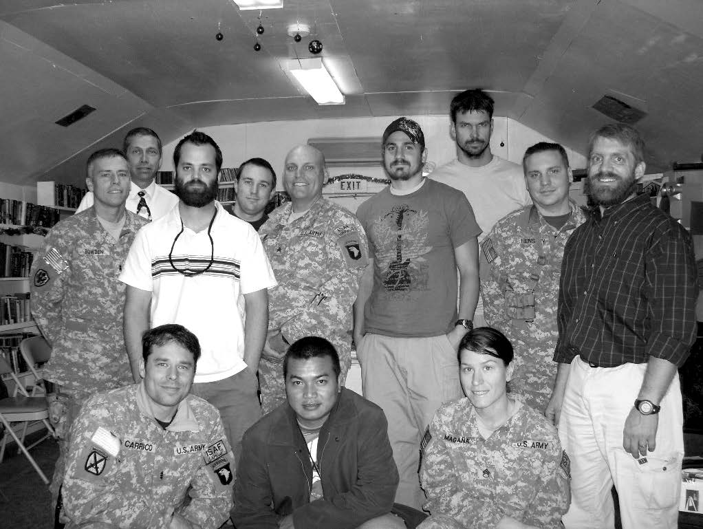 Members of the Salerno Branch, Kabul Afghanistan Military District, on Christmas Day in 2008. Courtesy of Eugene J. Wikle.