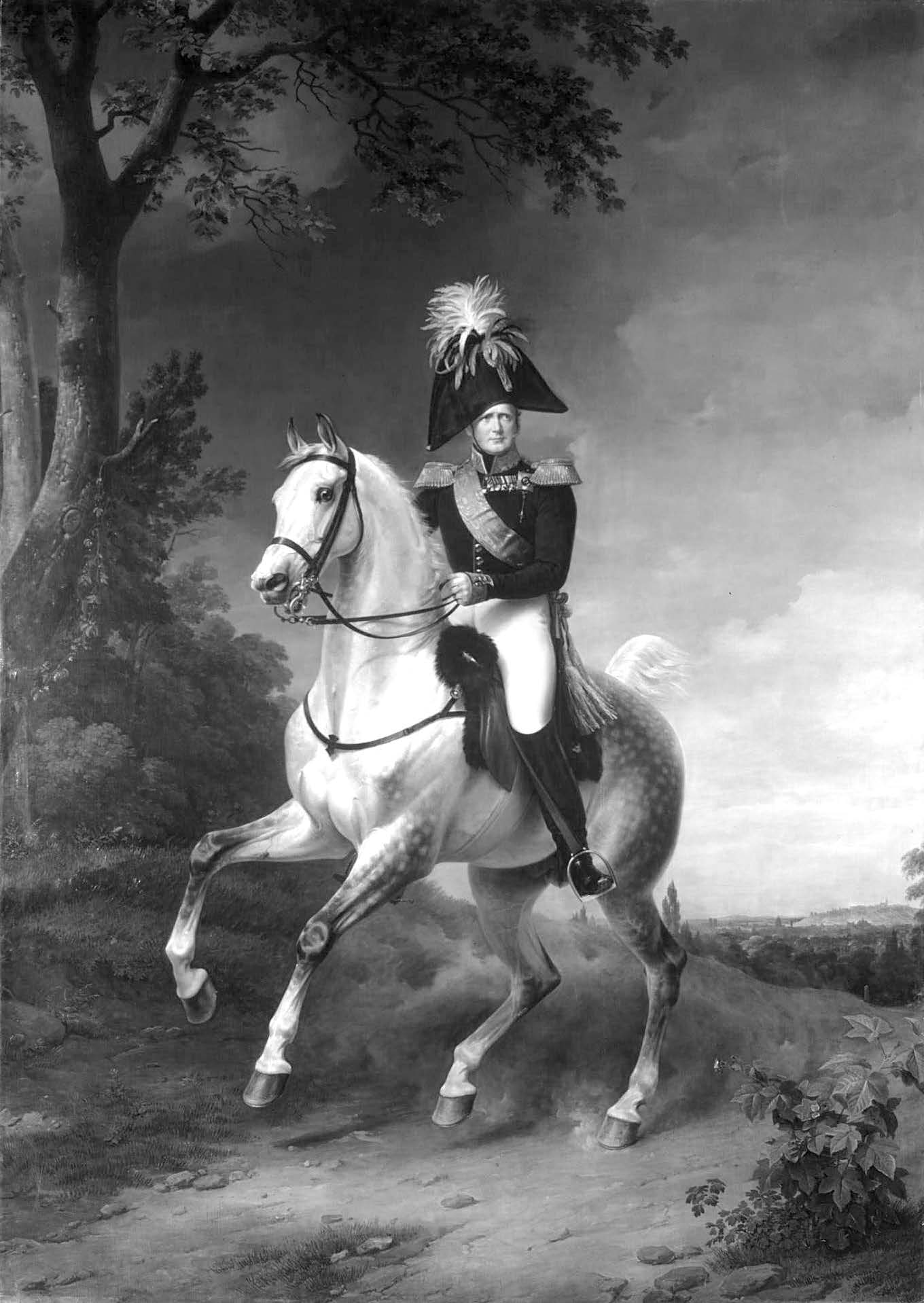Equestrian Portrait of Alexander I (1777–1825), by Franz Krüger (c. 1837, Hermitage).