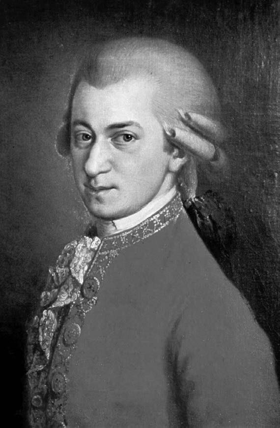 Wolfgang Amadeus Mozart, c. 1780, by Johann Nepomuk della Croce. Courtesy of Encyclopædia Britannica.