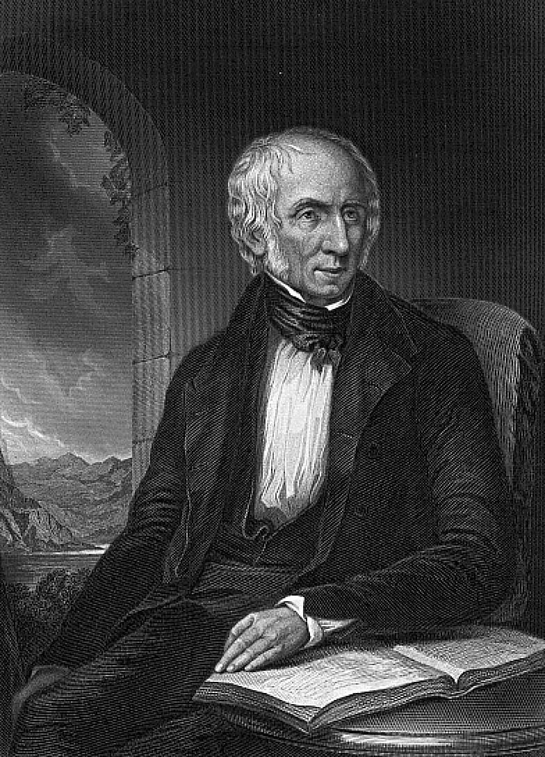 William Wordsworth, 1873 reproduction of an 1839 watercolor by Margaret Gillies.