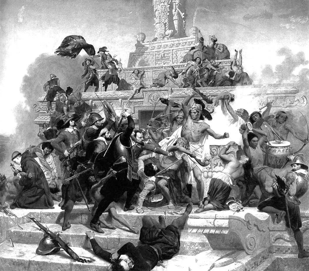 Storming of the Teocalli by Cortez and His Troops, by Emanuel Leutze.