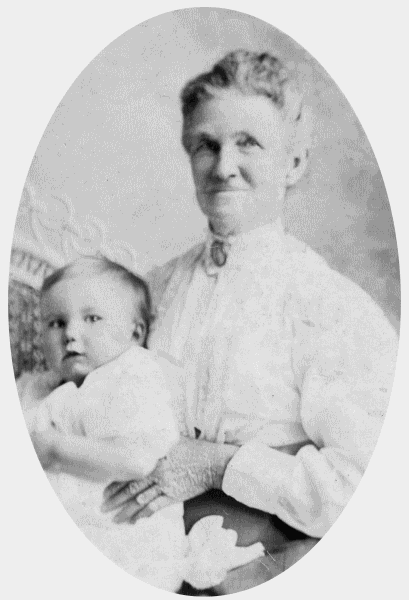 Sarah Matilda Colborn Pomeroy with grandson.