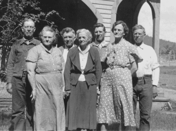 Tempy Randall with her husband's family.