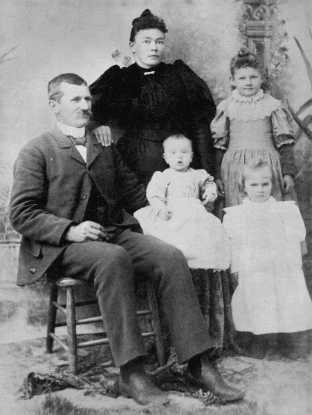 Annie and Charles with their children.