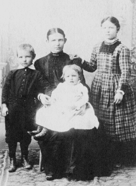 Charlotte with her children.