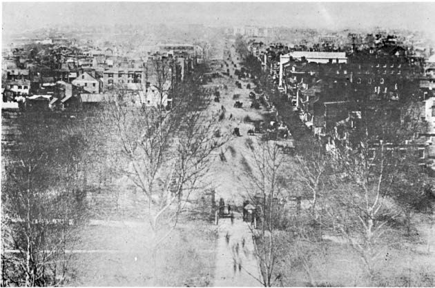 Figure 8. 1843 image of Pennsylvania Avenue from Capitol Hill. Library of Congress.