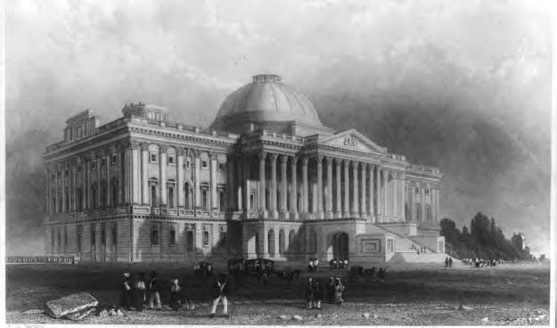 Figure 26. Robert Brandard and W. H. Bartlett. Principal Front of the Capitol, Washington (Washington, DC, 1839). Library of Congress.