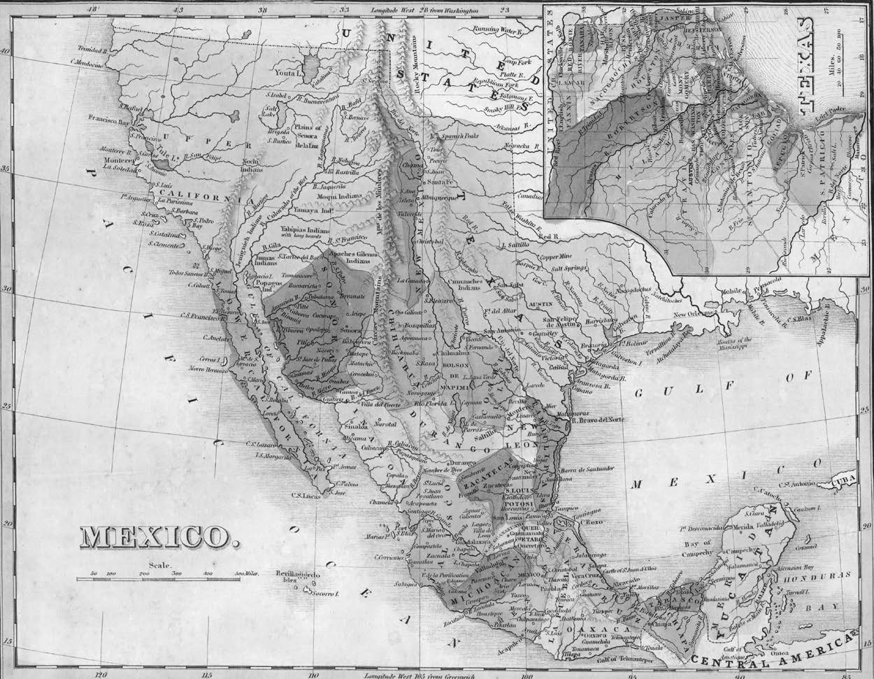 Map of Mexico and Texas, 1844. David Rumsey Map Collection.
