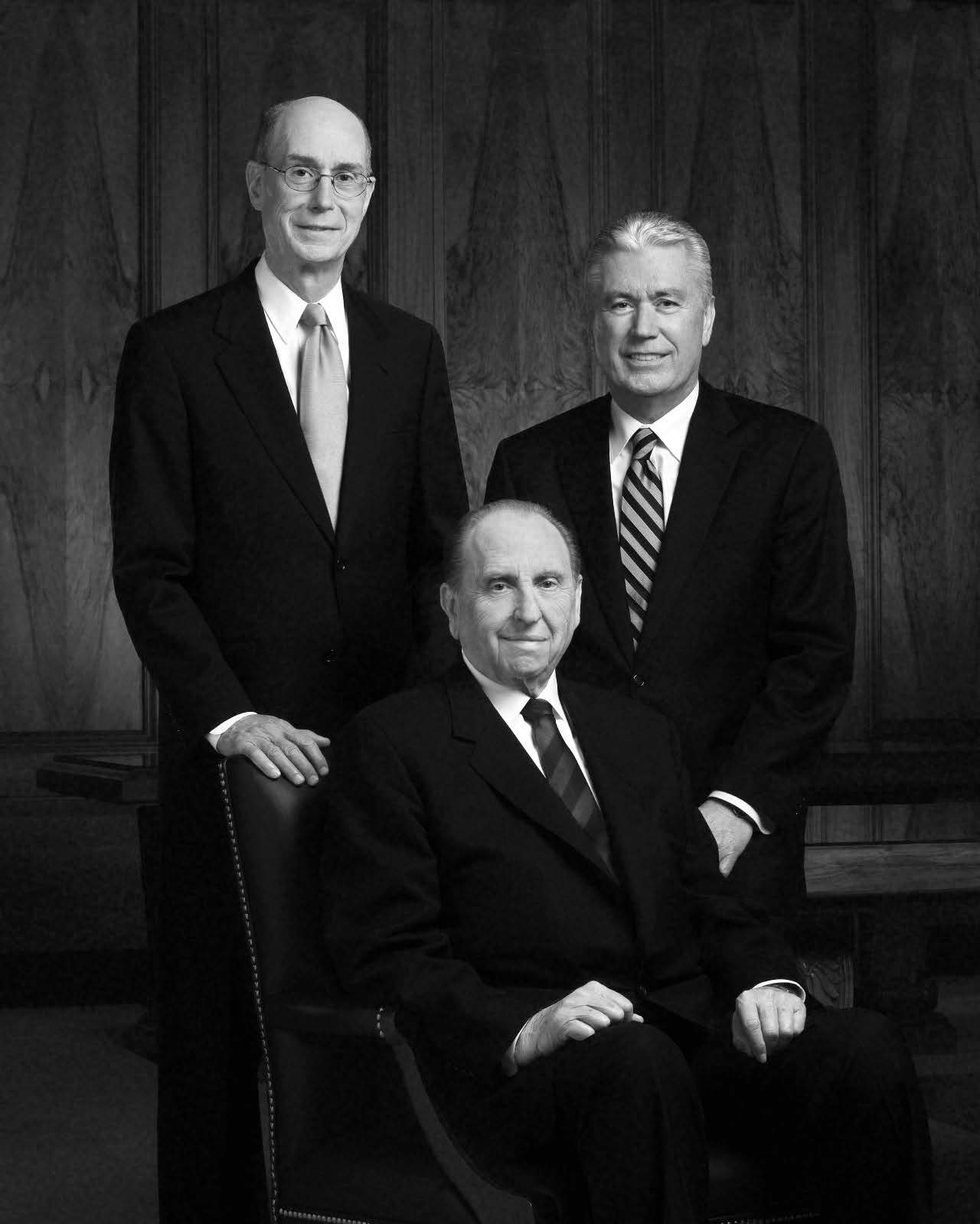 The First Presidency: Thomas S. Monson, Henry B. Eyring, and Dieter F. Uchtdorf, 2008. © Intellectual Reserve, Inc.