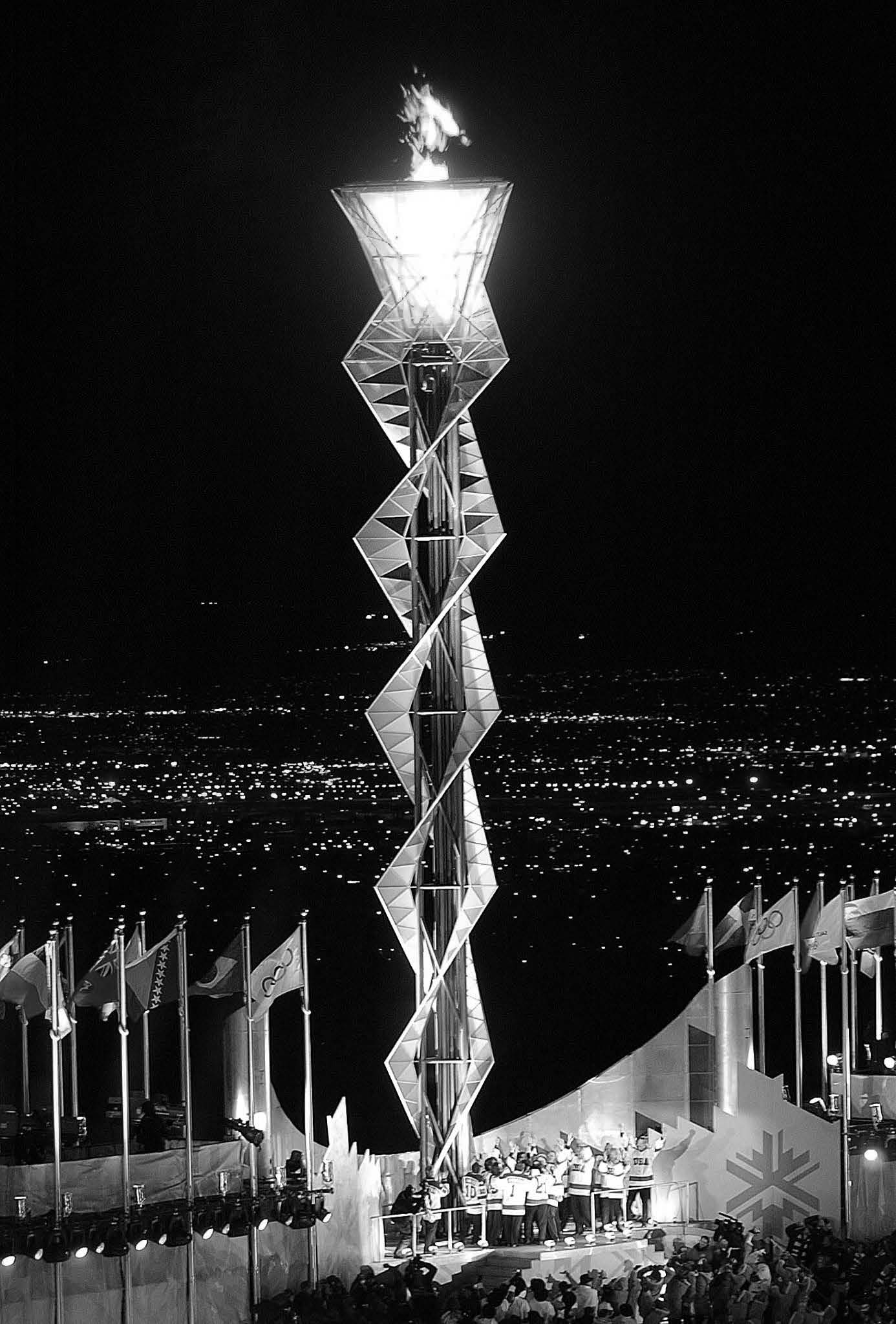 Salt Lake City’s Olympic Flame, 2002. More than three dozen articles in the Washington Post dealt with some aspect of “Mormons” and the “Olympics” in the years between 2000 and 2002. Washington Post report Hank Steuver summarized his coverage of the games by noting that the Mormons “looked golden” in 2002. Photo by Preston Keres.