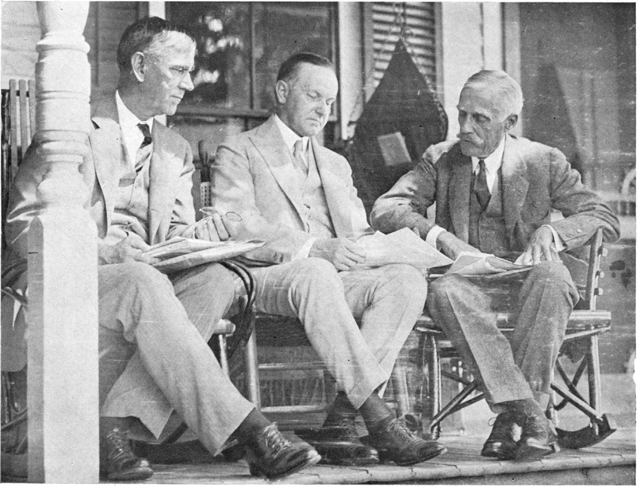 Senator Smoot (right) with President Calvin Coolidge (center). After a rocky start in his senatorial career, Reed Smoot became one of the most influential senators in Washington, DC. Reed Smoot Papers, L. Tom Perry Special Collections, Harold B. Lee Library, Brigham Young University.