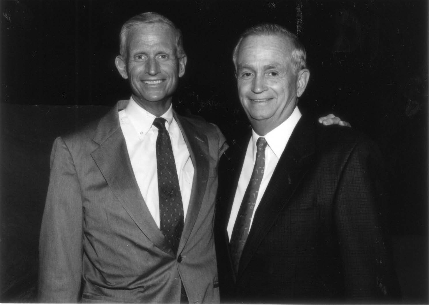 Dick and Bill Marriott at Camelback for Bill’s birthday party, 1997.