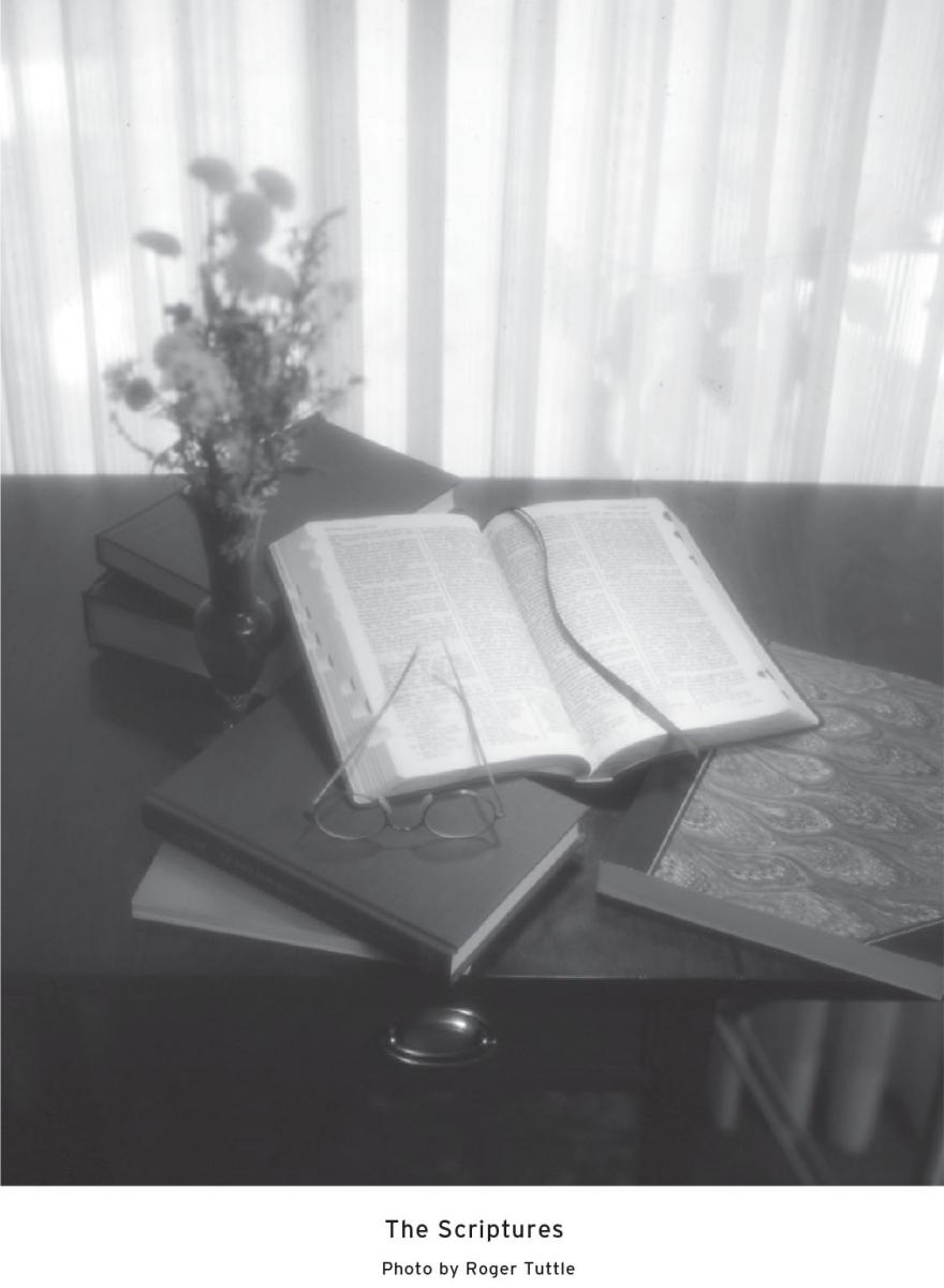 Open scriptures on a table