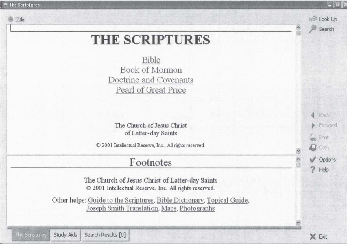 Title Page for Scriptures on CD Rom