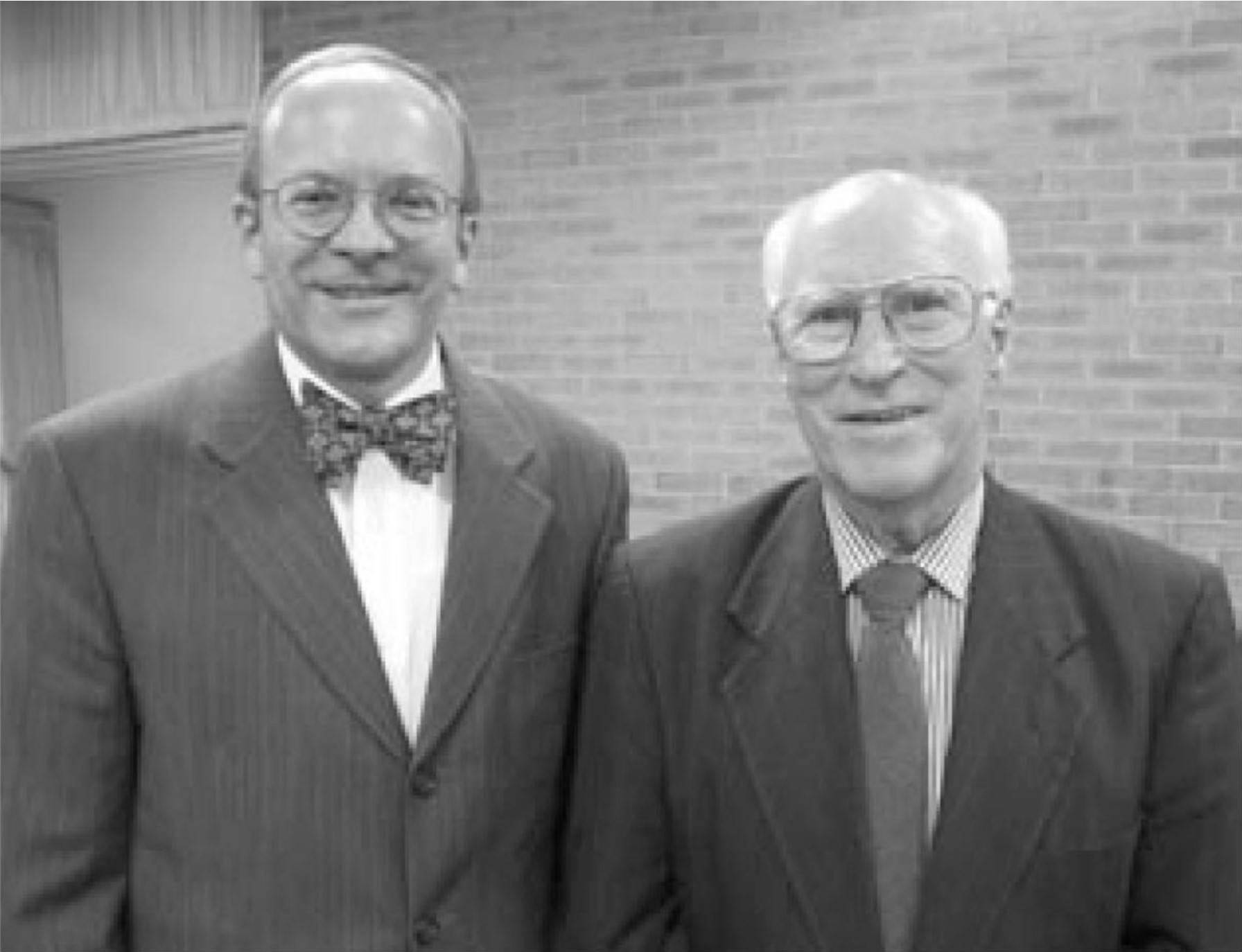 Kent P. Jackson (left, professor of ancient scripture) and Robert J. Matthews
