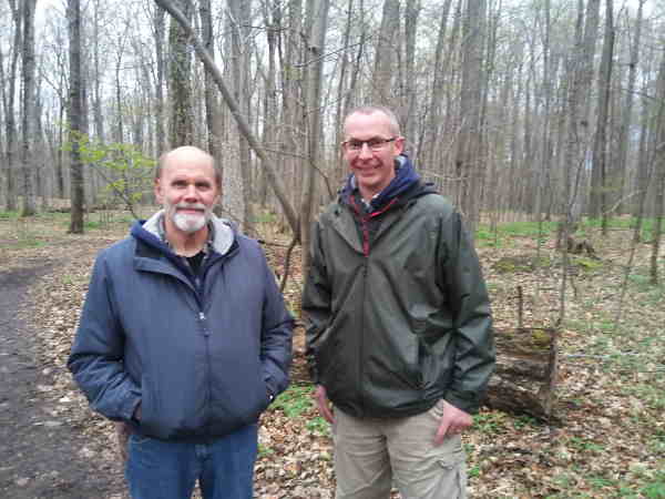 photo of robert parrott and gary boatright in the sacred grove