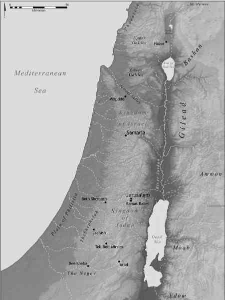 map of israel and judah in the eighth century BC