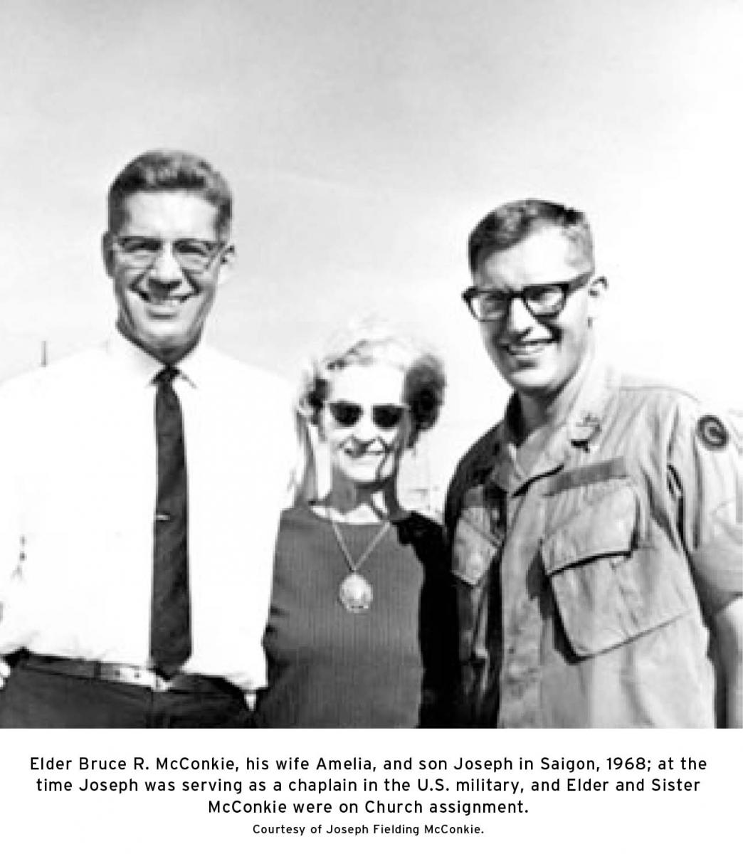Elder Bruce R. McConkie, his wife Amelia, and son Joseph in Saigon