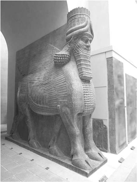 photo of the lamassu statue in the British museum