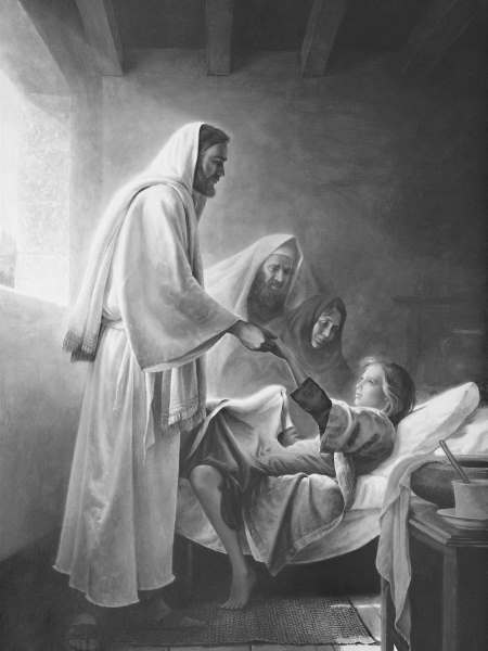 painting of christ healing the daughter of jarius