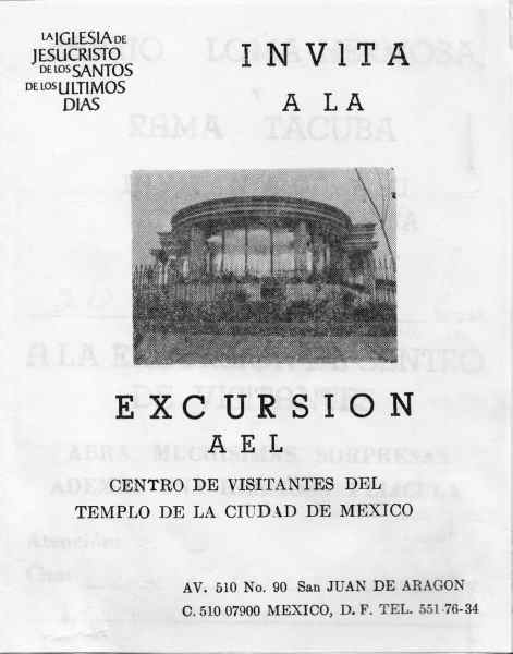 photo of an invitation to the temple's visitor center