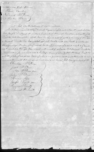 List of the eight witnesses in the Book of Mormon printer's manuscript